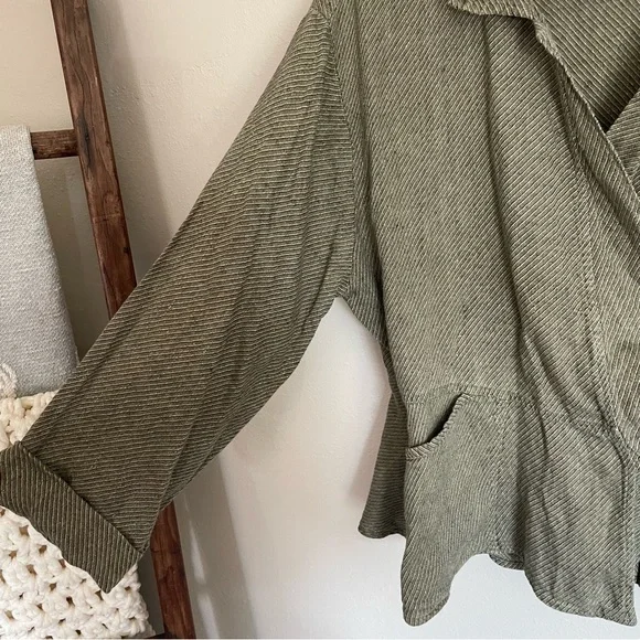 Flax Olive Green Women's Top - Picture 6 of 10